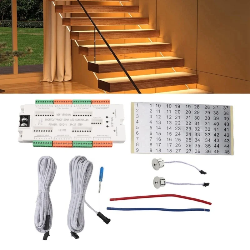 

Датчик движения, светодиодный контроллер освещения лестницы, интеллектуальный автоматический каскадный контроллер освещения лестницы, лестницы для лестницы