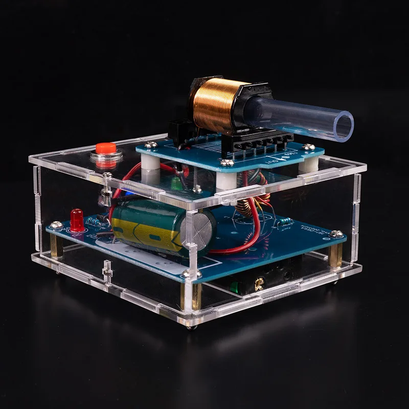 مجموعة أدوات المدفع الكهرومغناطيسي DIY، لوحة ملف عالية الجهد طويلة المدى، مشروع لحام إنتاج العلوم الإلكترونية #4