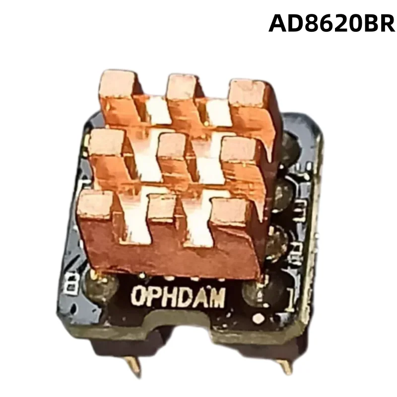 1PCS AD8620BR Dual Operational Amplifier SMD to DIP8 Adapter With Heat Sink For Audio DIY AD8620BRZ