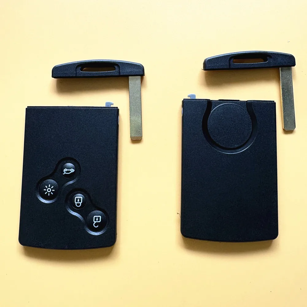 

1pcs smart 4 Buttons Key Shell For Renault Koleos Megane 2 3 Clio Captur Laguna Fob Remote Smart Card Key Case With Key Blade