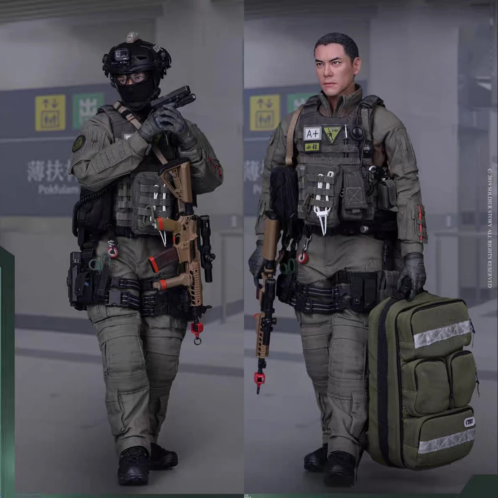 

SoldierStory SS116 1/6 Hong Kong Counter Strike Force CTRU Medical Officer Xiao Zhang 12'' Male Soldier Action Figure Model Toy