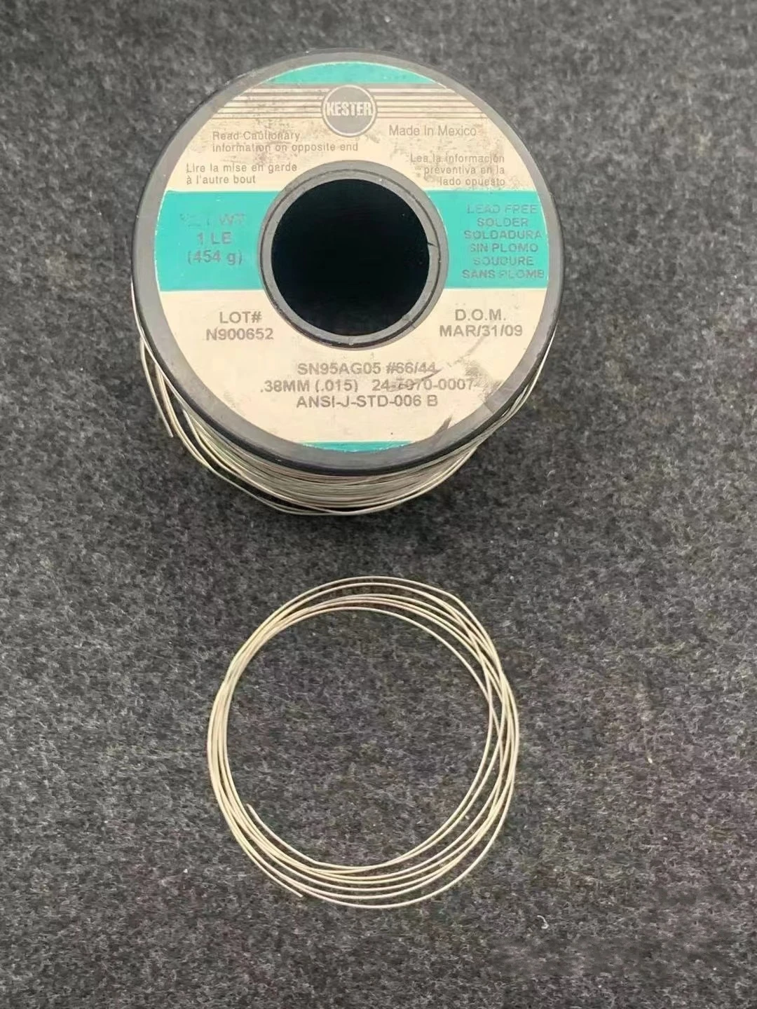 

Mexico made Kester solder wire lead-free silver solder wire 5% silver 0.38mm wire diameter