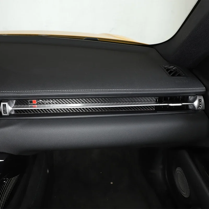 

For Toyota GR Supra A90 2019-2022 Car Dashboard Co-pilot Central Control Decorative Stickers Trim Carbon Fiber Car Accessories