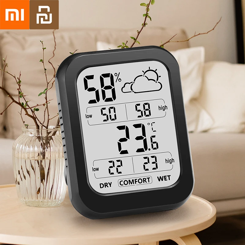 

Цифровой термометр Xiaomi Youpin, комнатный гигрометр, комнатный калиброванный измеритель влажности, монитор температуры и влажности, индикатор датчика