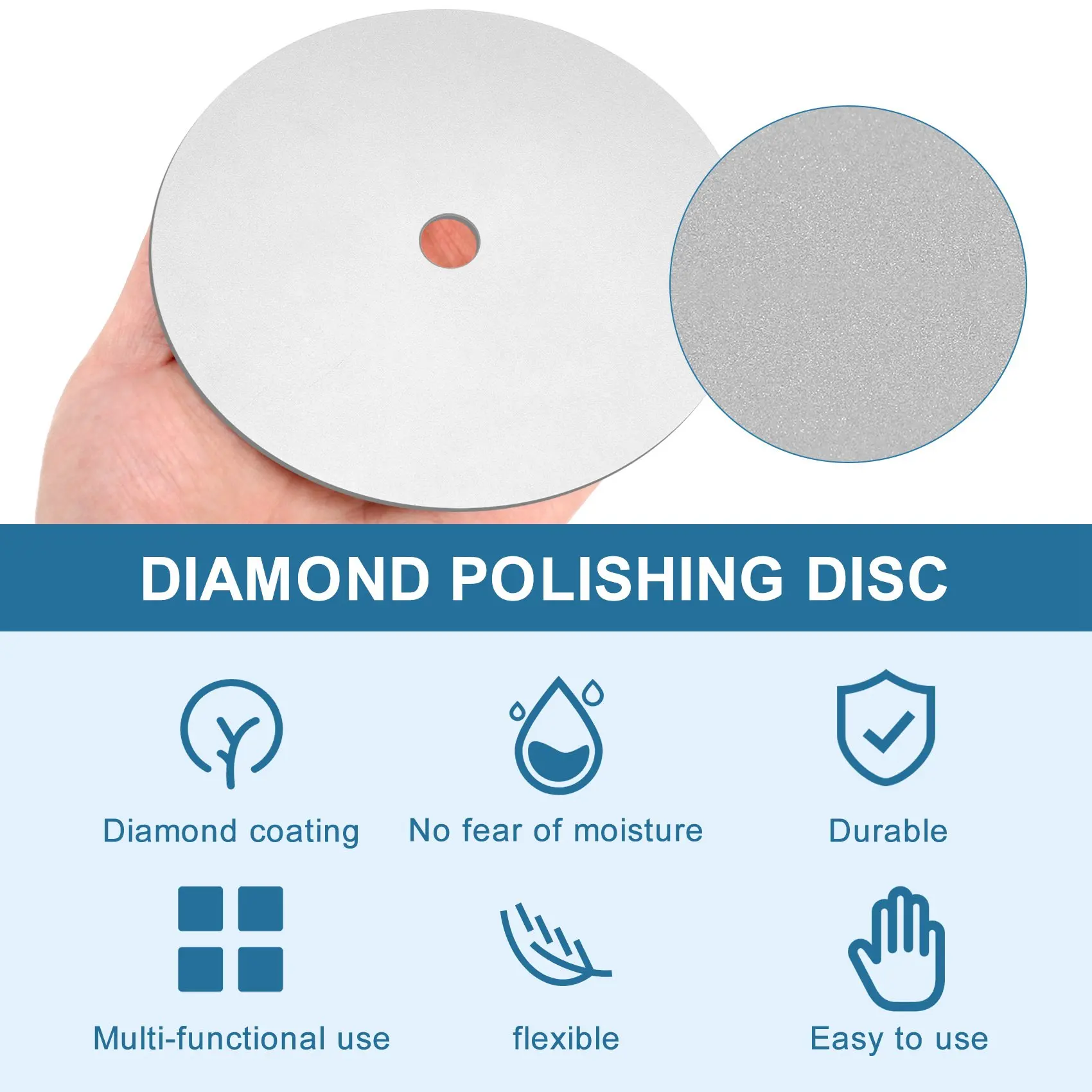 4Pcs Diamond Polishing Disc 600 800 1200 3000 Grit 6Inch Flat Lap Grinding Wheel Lapping Grinding Disc