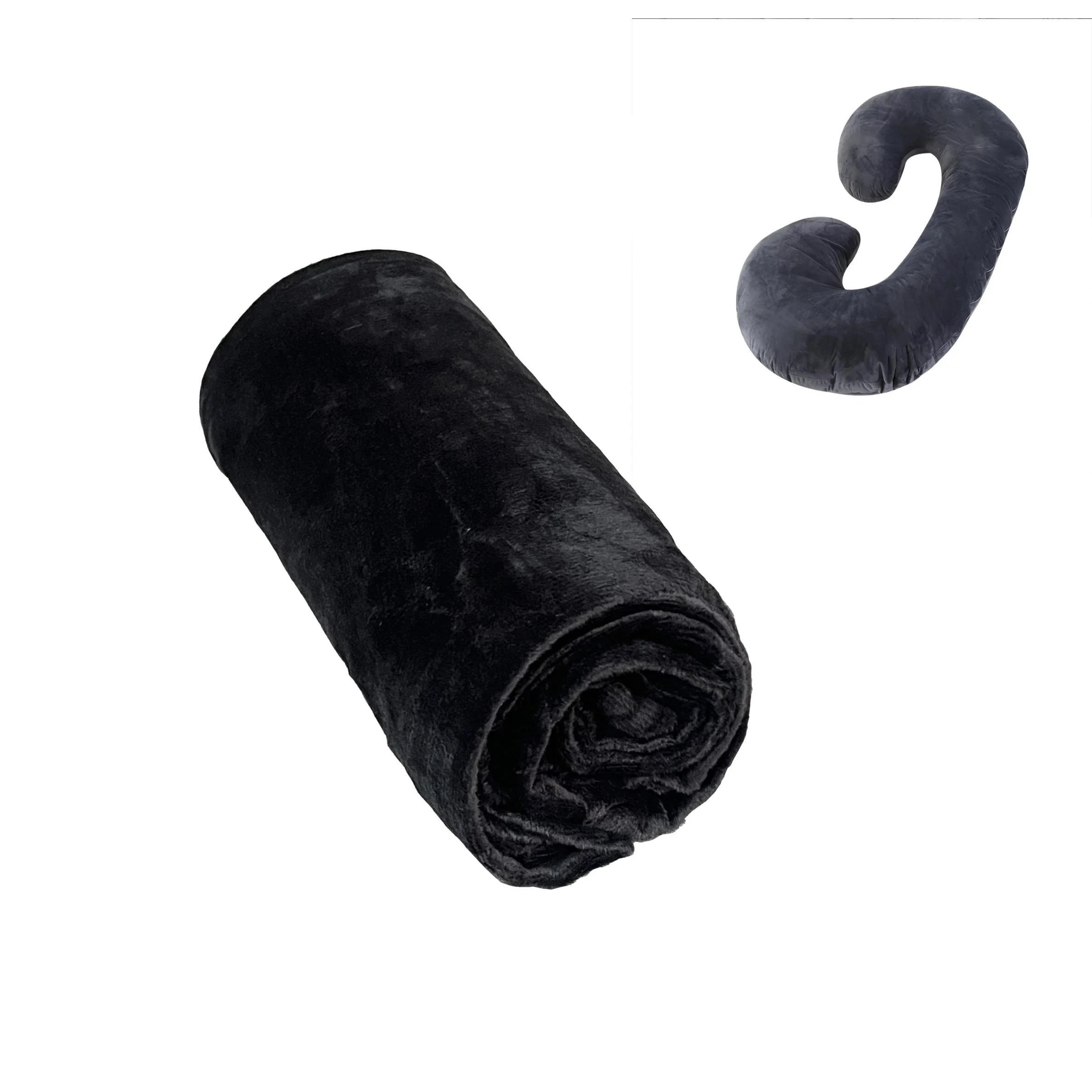 140x80cm Velvet Maternity Pillow Cover - U/G/C Shape Replacement Case, Super Soft & Zippered, Fits Pregnancy Body Pillow - view 3