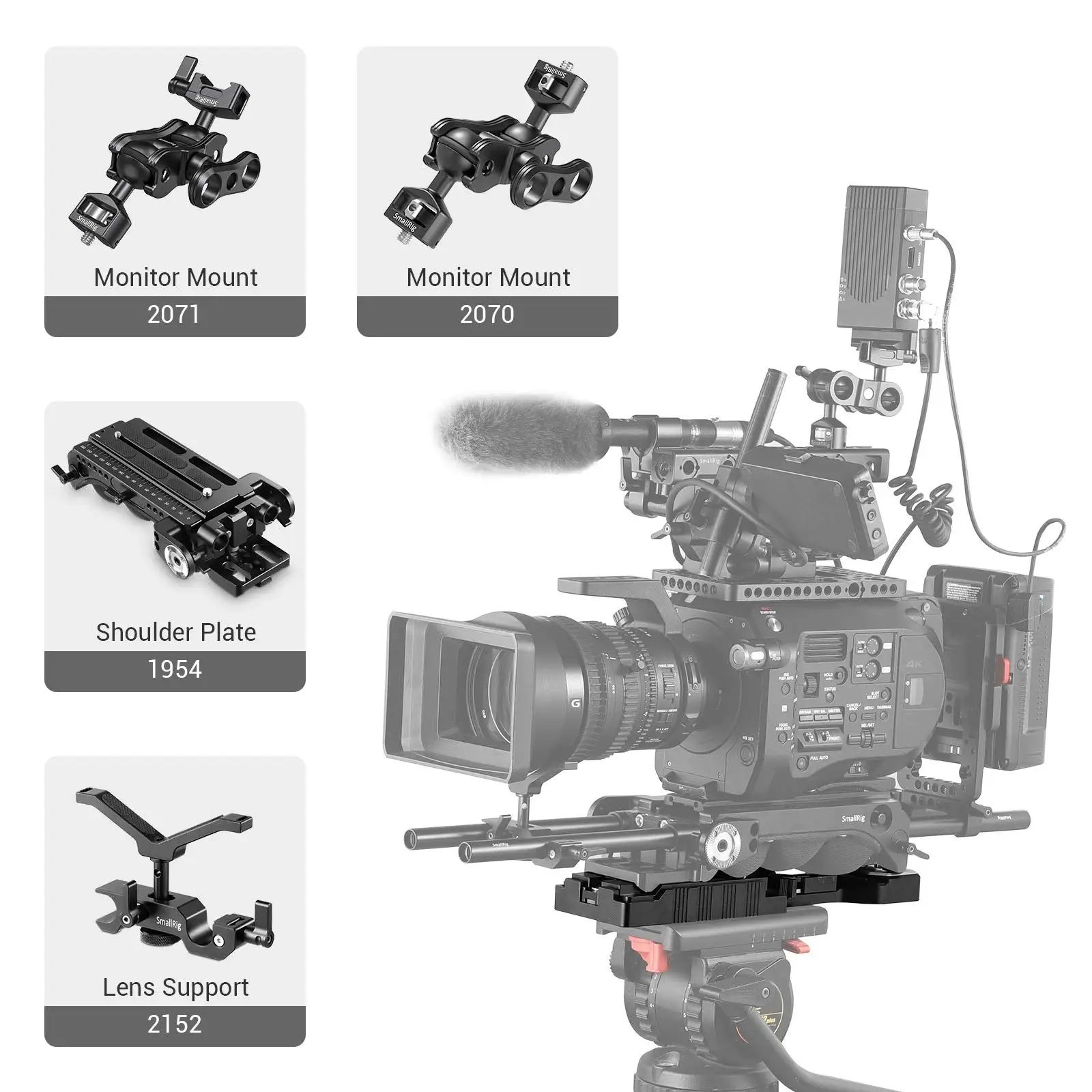 SmallRig VCT-14 Quick Release statyw płyta dla Sony FS5 FS7 dla Blackmagic Ursa Mini ramię wsparcie płyta w1/4 \