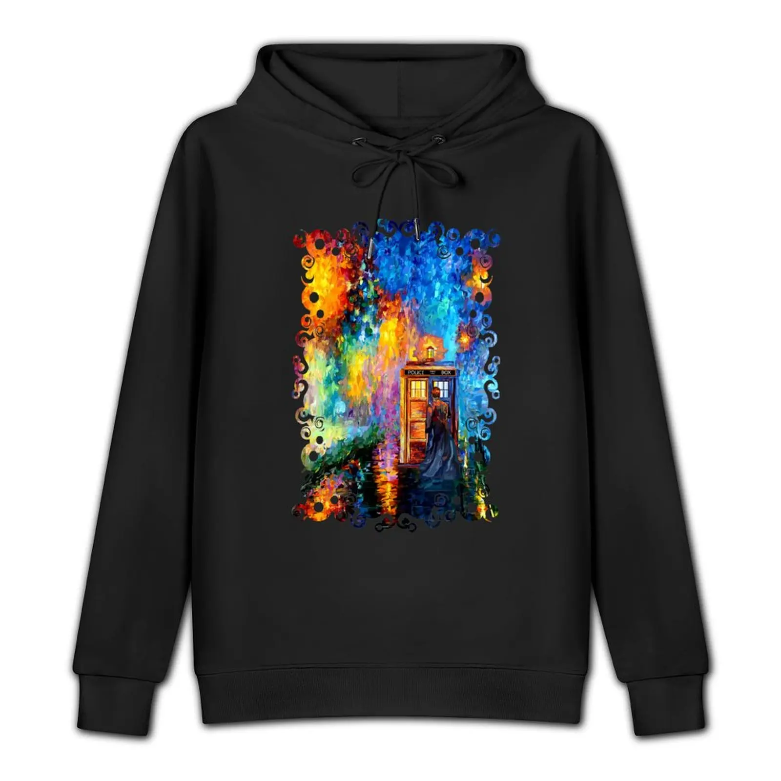 Mysterious Man at beautiful Rainbow Place Pullover Hoodie clothes for men korean clothes hoodie streetwear