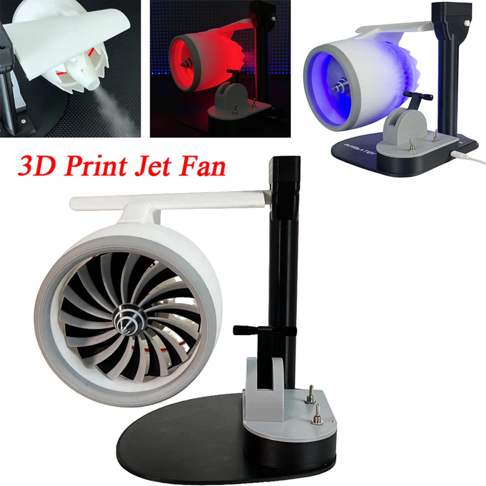 

Upgraded Engine Model JetFan USB Fan with Atomization Red light Tail Flame Device Creative Turbo Desktop Fan Turbofan Dropship