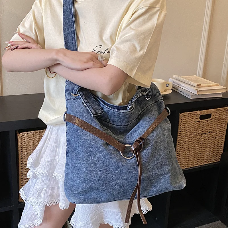 

New Fashion Crossbody Bags Women Casual and Minimalist Shoulder Bags Stylish and Versatile Denim Commuting Bag Korean Style