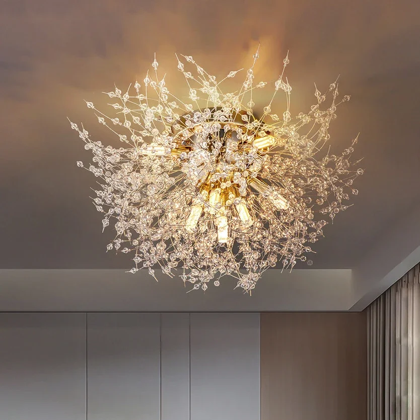 modern crystal dandelion lustre luzes led fogos de artificio quarto luz de teto designer sala iluminacao 01