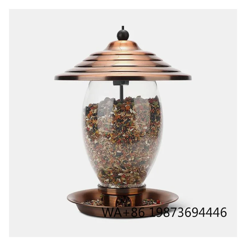 

Heavy Duty Iron Bird Feeder, Rust Proof with Anti Squirrel Guard for Long-Lasting Use