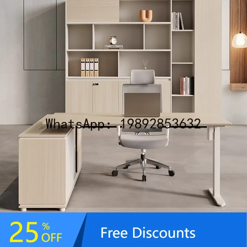 LYY Smart Electric Height Adjustable Boss Desk Dual Motor Modern Simple Computer Desk Manager