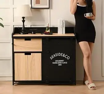 

Американский боковой шкаф в стиле ретро, индустриальный стиль, коммерческая деревянная кухня