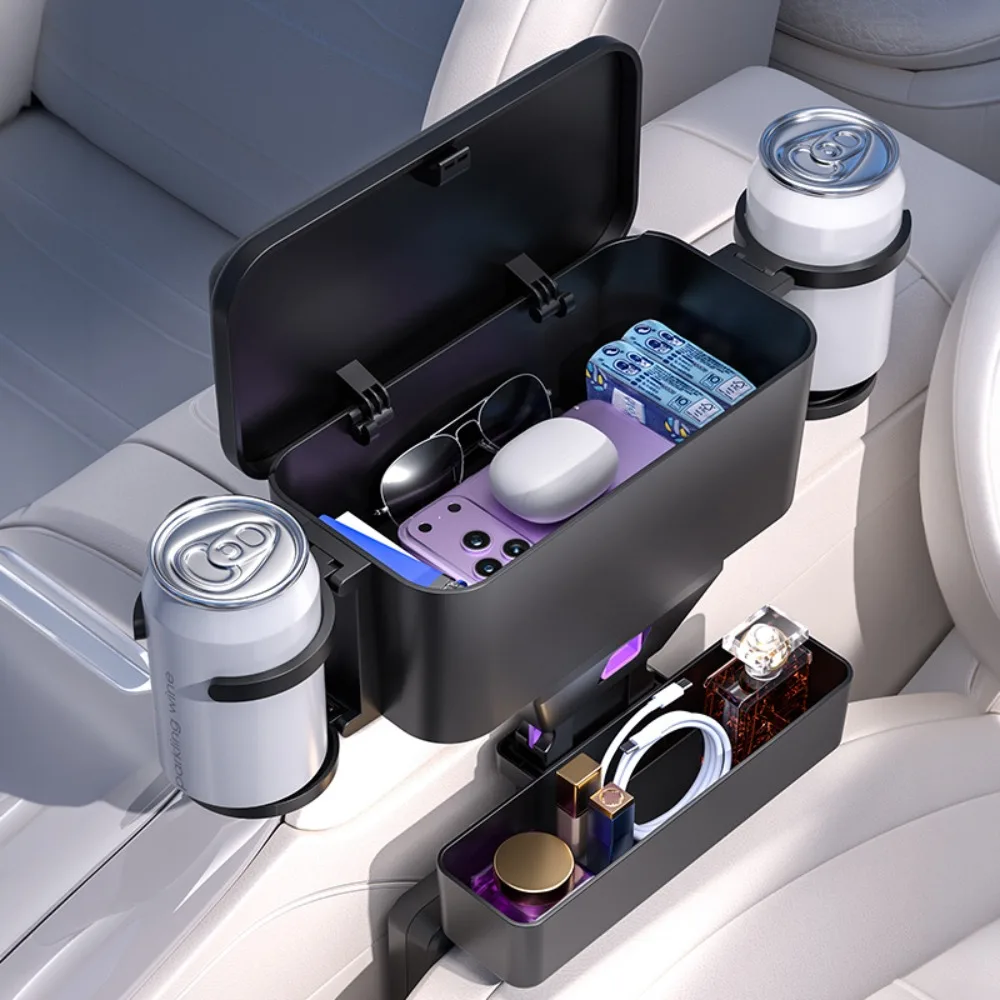 Rear Seat Armrest Console Multifunctional Charging Storage Box Large Capacity Elbow Rest Organizer Car Interior Accessory