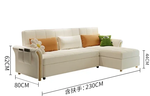 

Многофункциональный технологический тканевый диван-кровать двойного назначения, складная маленькая телескопическая кровать для гостиной, двуспальная императорская наложница