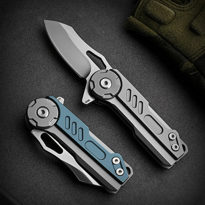 New EDC Outdoor Hunting Equipment M390 Folding Knife Quickly Open Mini Pocket Knife High Hardness Handle Letter Survival Tool