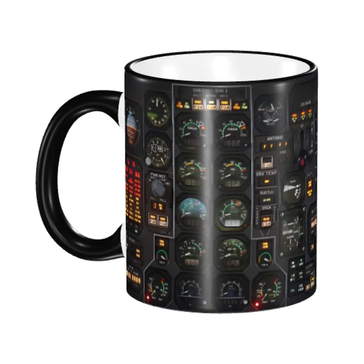 

Custom Aircraft Instrument Panel Coffee Mug DIY Aviation Control Panel Ceramic Mug Cup Creative Gift