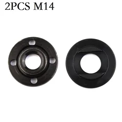 2pc Thread Replacement Angle Grinder Inner Outer Flange Nut Set Tools 40mm Metal Pressure Plate Part For 14mm Spindle Thread
