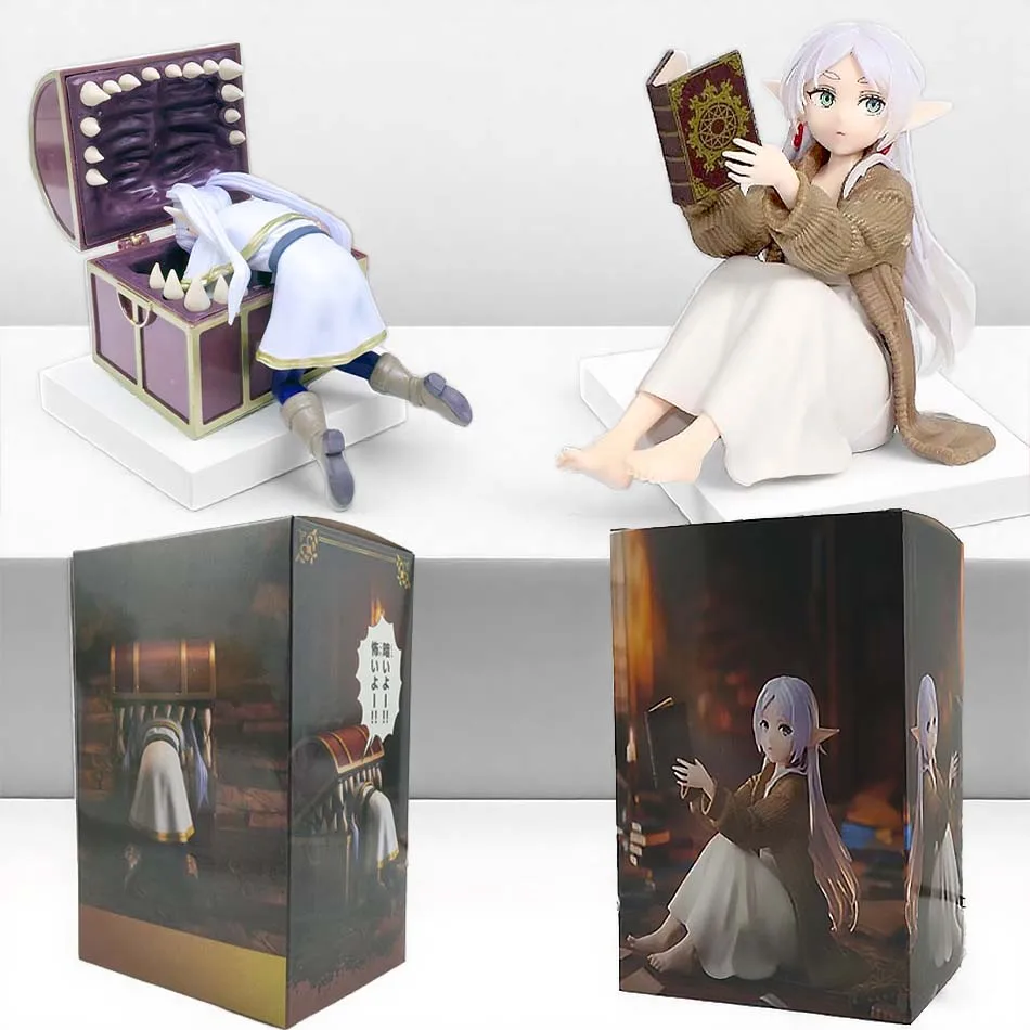 Frieren Beyond Journey's End Frieren Treasure Box Sitzhaltung Figuren Sammlung Figuren Modell Spielzeug Monster Anime Figur Spielzeug