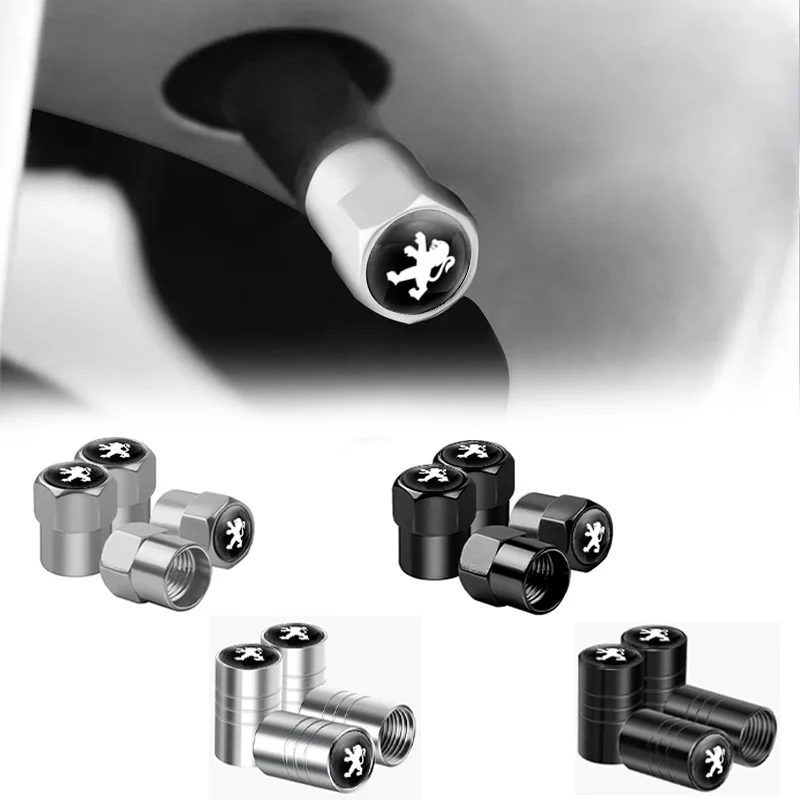 4 قطعة سيارة عجلة معدنية الإطارات صمام الهواء الجذعية غطاء يغطي لبيجو 206 106 5008 MK1 205 4008 307 sw 2021 gt 208 اكسسوارات التصميم