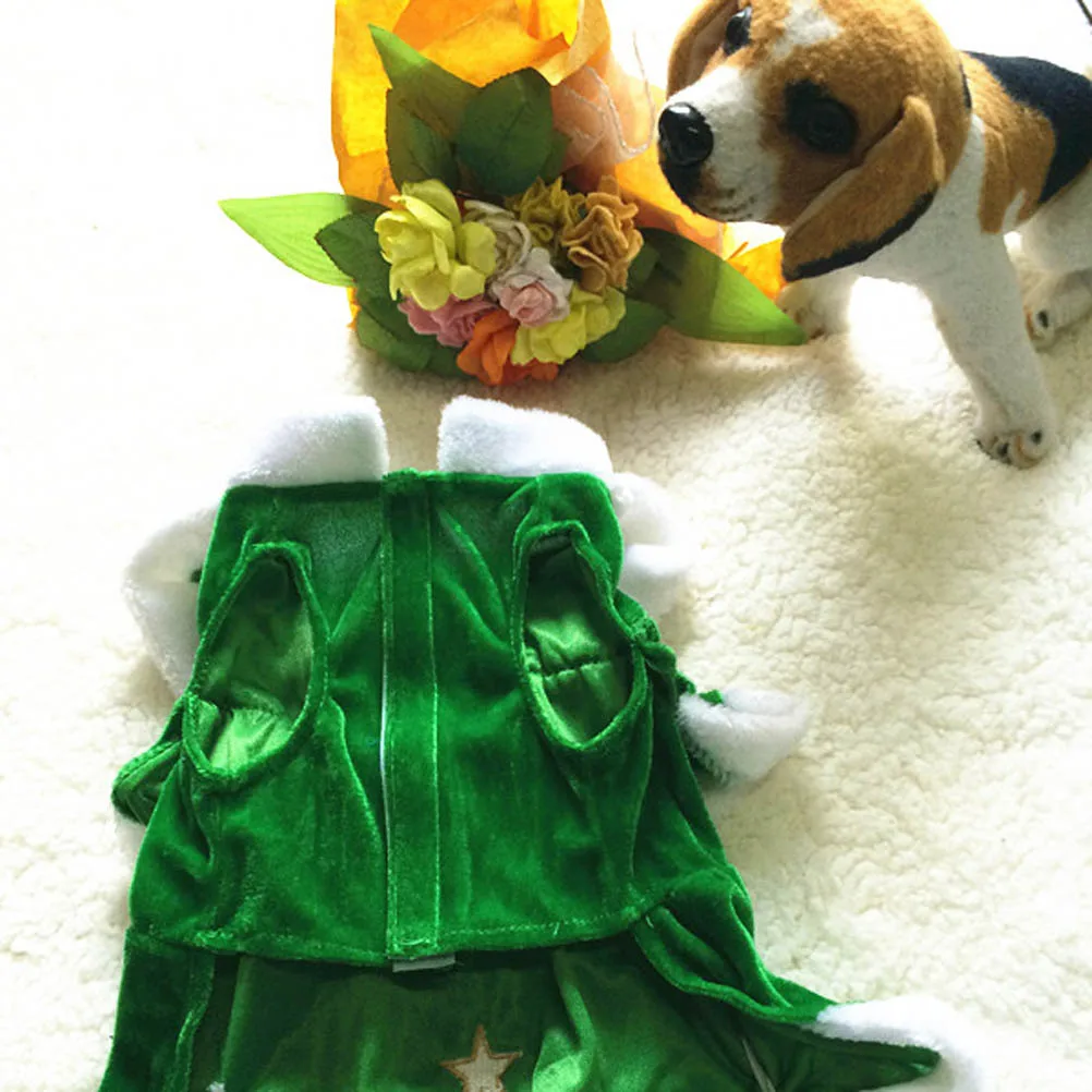 

Christmas Tree Shape Dog Dress Pet Clothes for Christmas Puppy Costume Outfit Green Xlarge Size Comfortable Easy Wear Party Pet