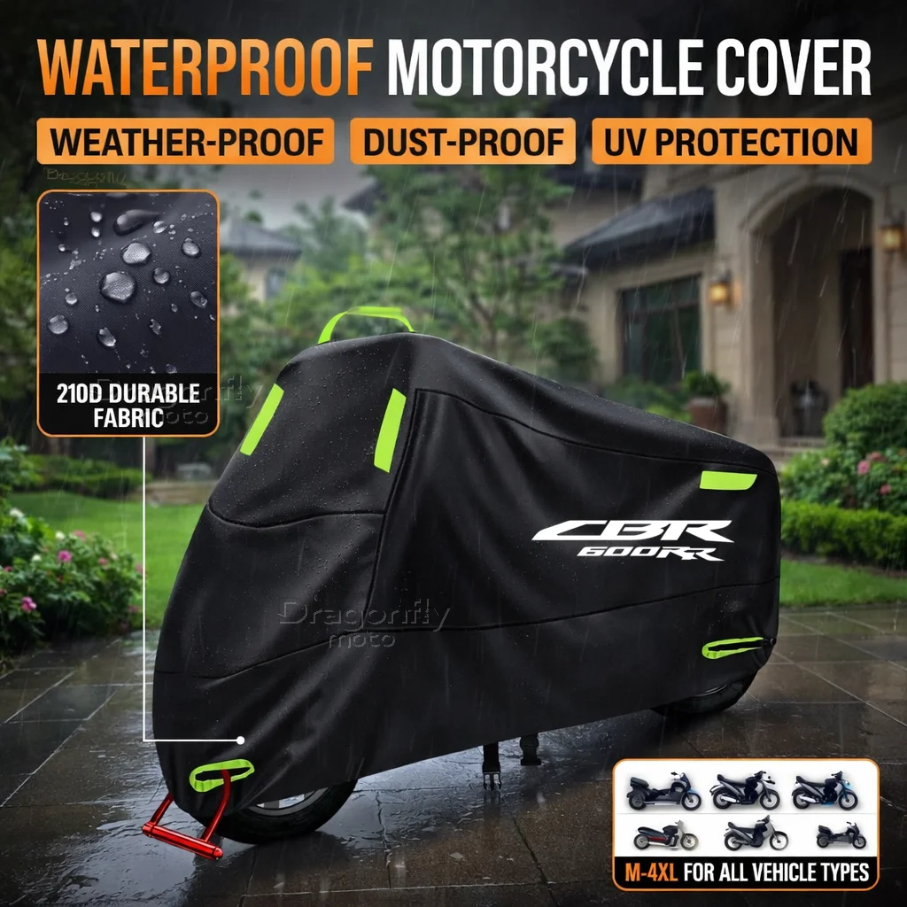 For Honda CBR 600RR CBR600RR 2004-2022 Motorcycle Cover Waterproof Outdoor Scooter UV Protector Rain Cover With Reflective