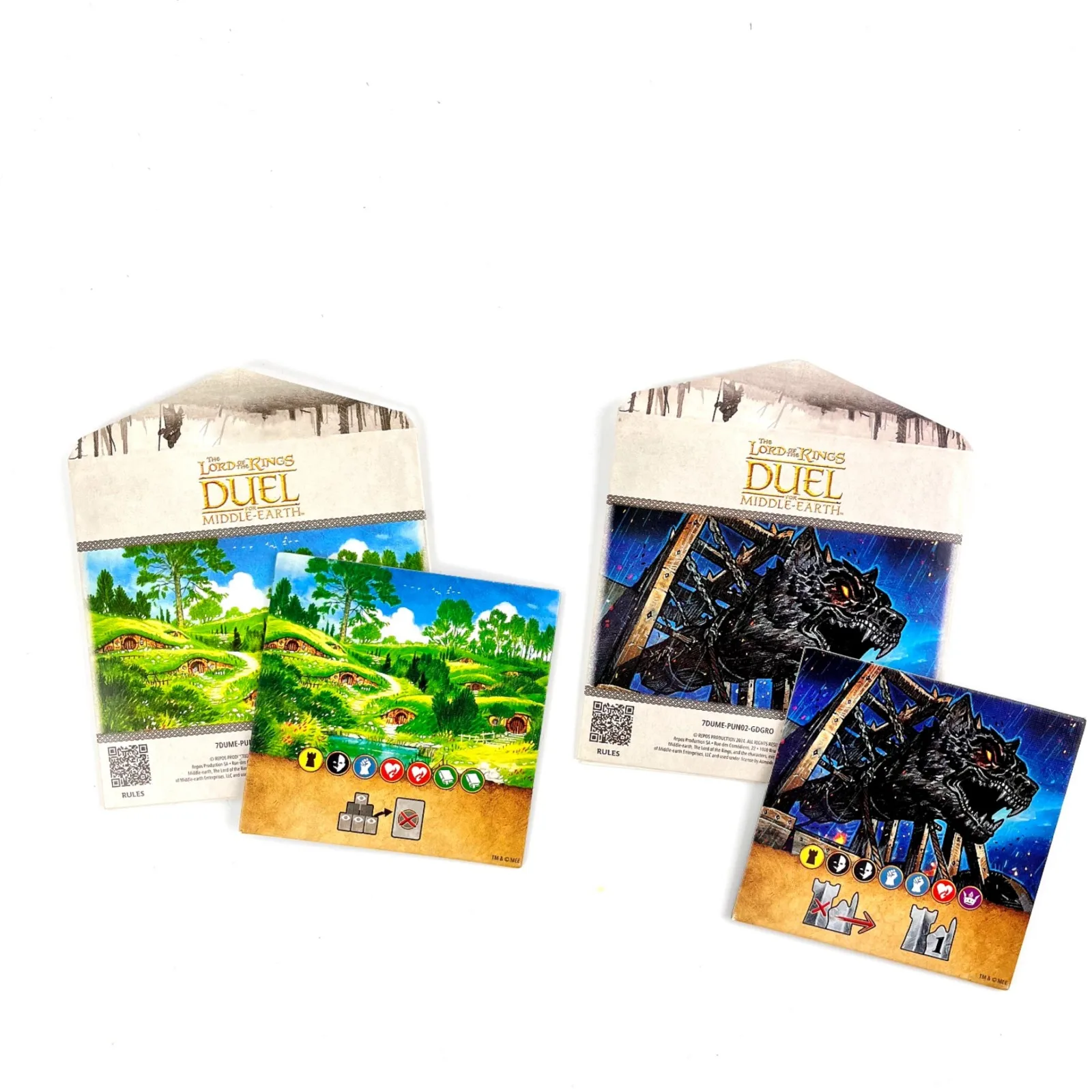 Tarjeta promocional de expansión del juego de mesa Duel for Middle Earth, 2 piezas
