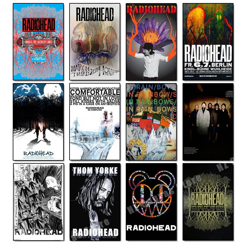 Radiohead Rock Poster OK Computer Music Album HD Print《Airbag》Canvas Painting Wall Art Picture for Living Bedroom Home Decor
