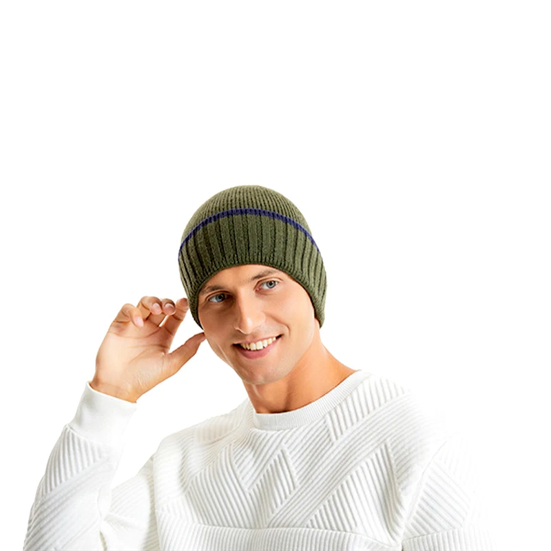 Berretti lavorati a maglia unisex Cappello addensato Autunno Inverno Cappello caldo Berretti anca Skullcap per donna Uomo Protezione antivento per ciclismo all'aperto