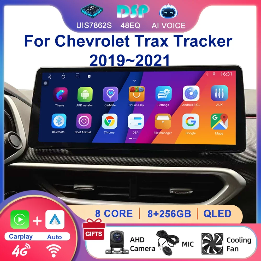 12.3'' Touch Screen 8 Core 4G WIFI Stereo Player Carplay Android Auto GPS Navigation Radio For Chevrolet Trax Tracker 2019~2021