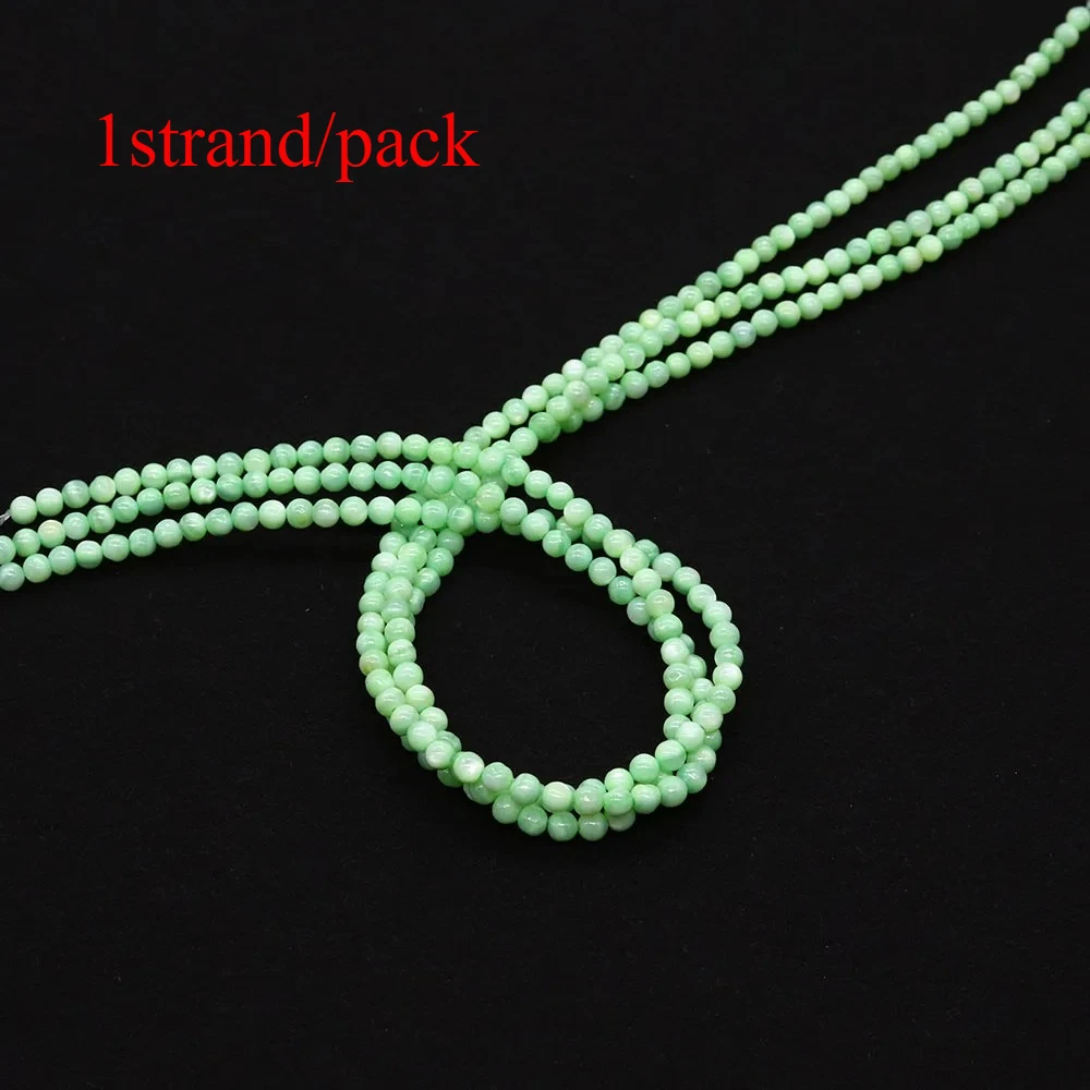 كروية على شكل قذيفة المياه العذبة الطبيعية الخرز 2/3/4 مللي متر متعدد الألوان الصباغة فضفاض الخرزة مجوهرات الإكسسوار ل قلادة اليدوية