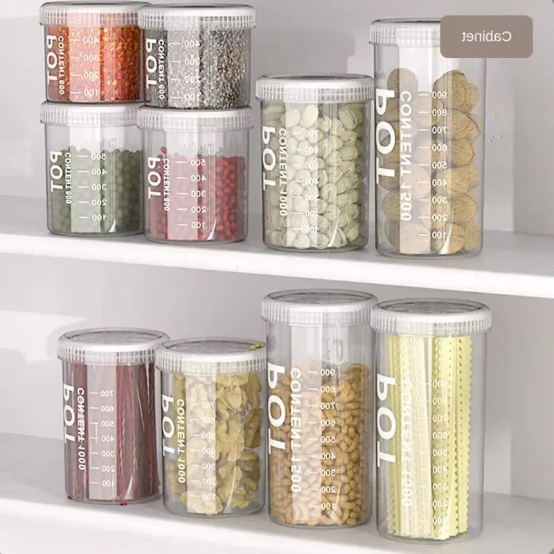 2/4PCS Food Grade Grain Storage Tanks Sealed Cans Moisture-proof Kitchen Jar Organizer Portable Snack Insect Proof Household Box image 3
