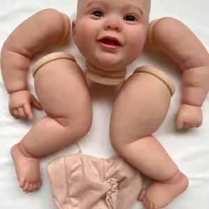 24 بوصة بالفعل رسمت ضخمة الدهون تولد من جديد دمية أجزاء كودي الدب واقعية ناعمة الملمس 3D اللوحة مع الأوردة المرئية الجسم القماش بما في ذلك أفضل 10 مبيعات طفل ممتلئ من جديد - رقم 2
