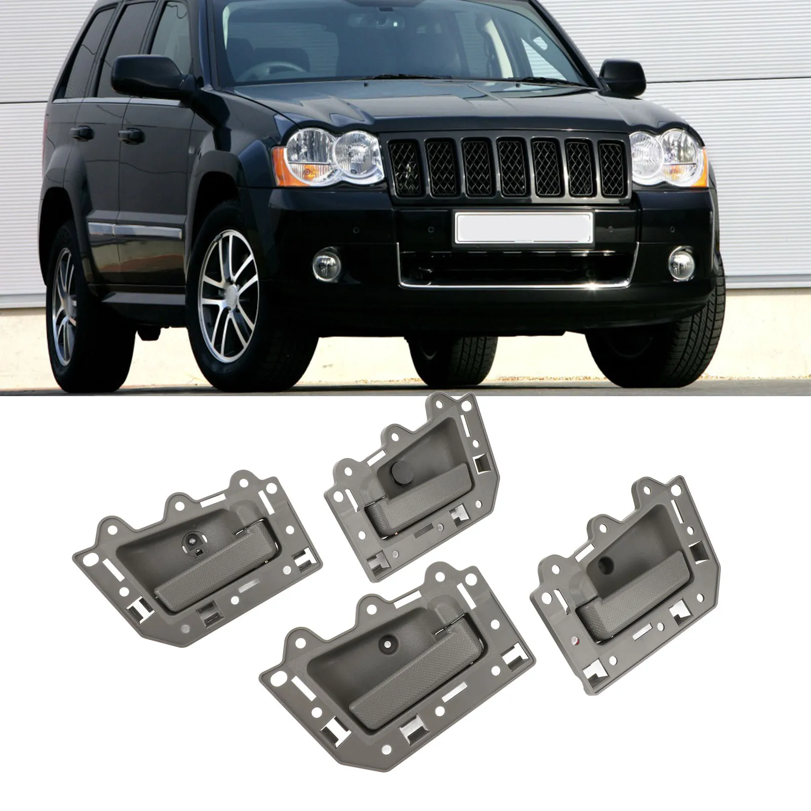 4 Sets of Interior Door Gloves for Jeep Grand Cherokee 2005-2011 (Front, Rear, Left, Right 4 Doors)