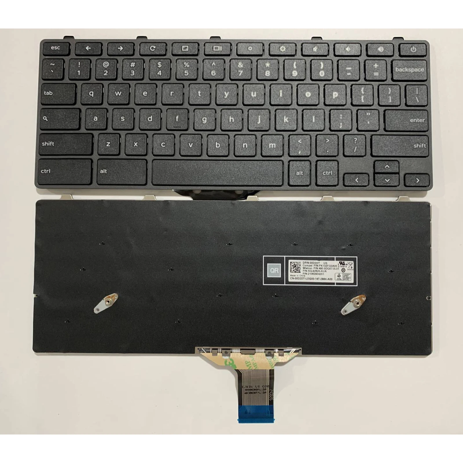 

US Layout laptop keyboard for Dell Chromebook 11 5190 3100 3110 2-in-1 005PY8 00D2DT 0D2DT