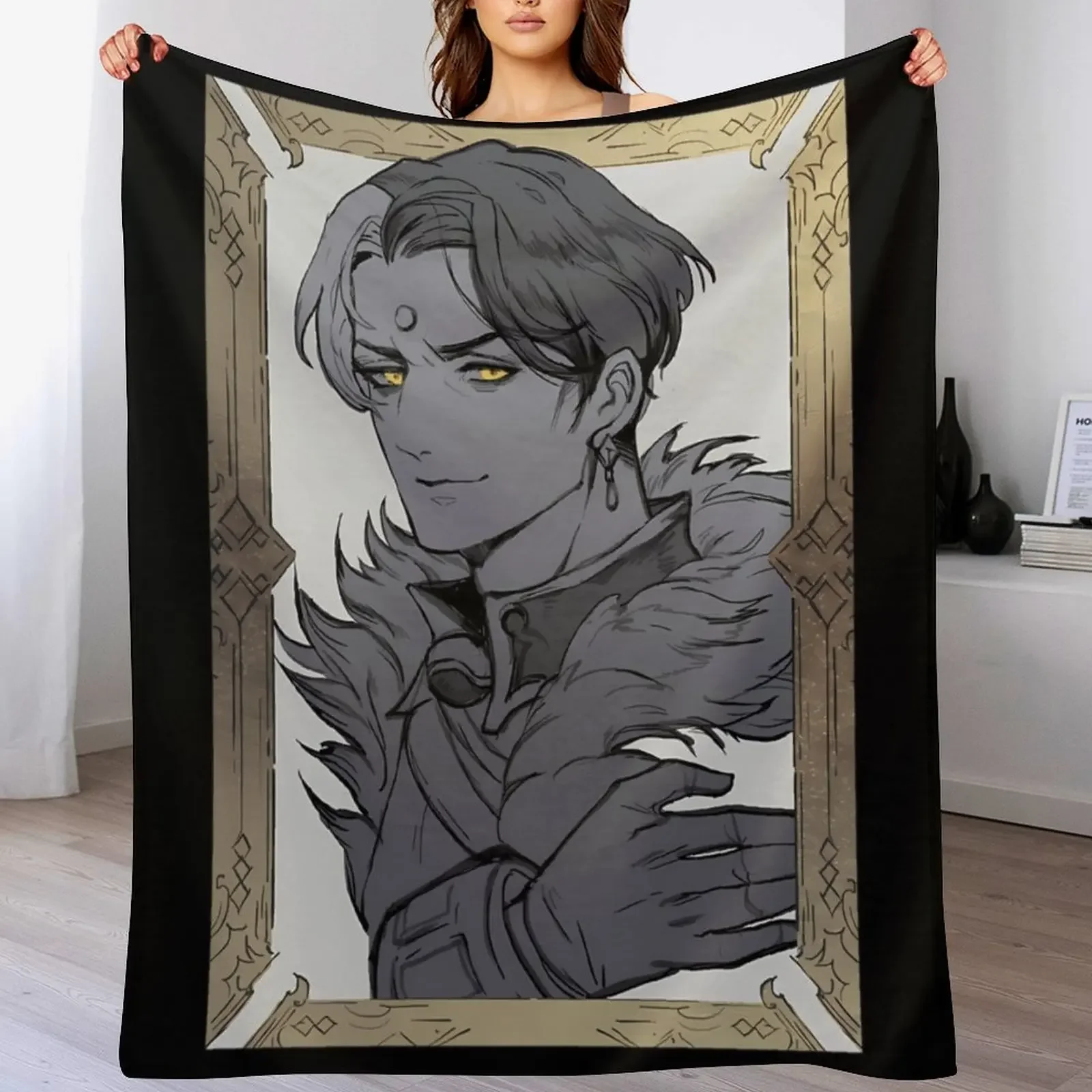 Emet-selch - Radiance Throw Blanket anime Soft Beds halloween blankets and throws Blankets