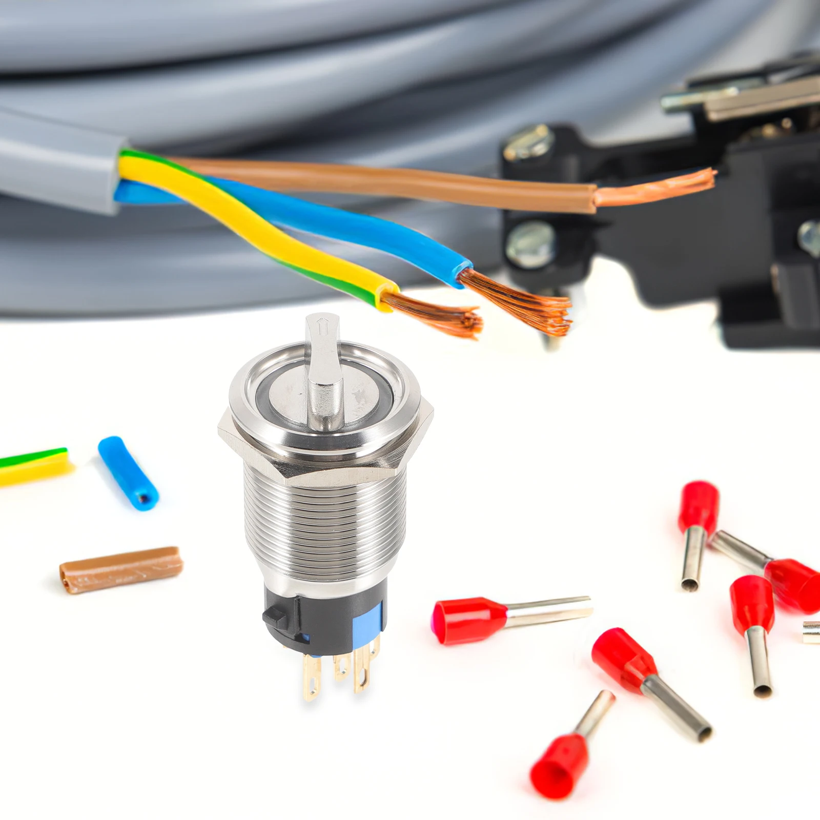 Round Push Momentary Metal Waterproof Mini Self-locking Ignition Flush Marine High Top Button Reset Function für Boote