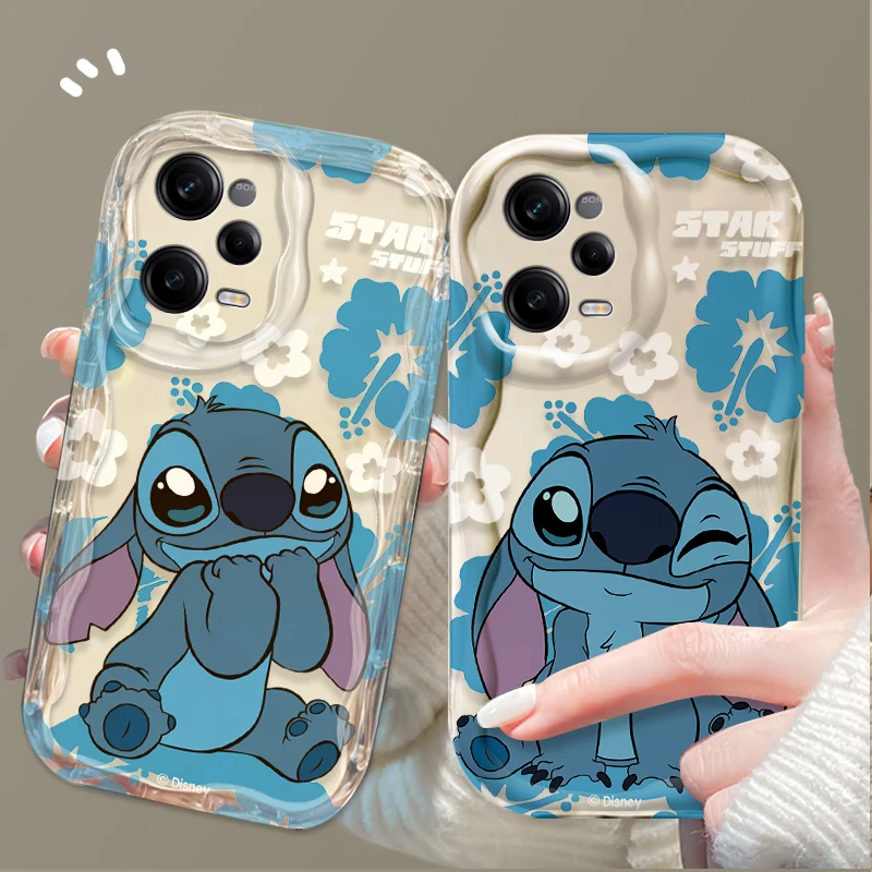 حافظة شفافة لطيفة ممتعة من Stitch Angel لهاتف Xiaomi Redmi Note 14 13 12 11 10 9 Pro Plus 14S 12S 11S 10S 9S Redmi 14C 14R 13C 12 4G 5G