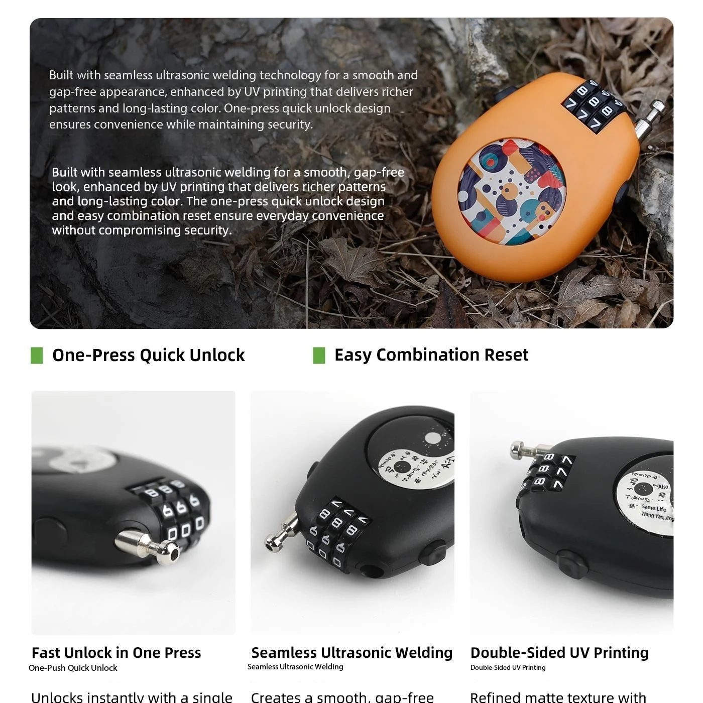 Durable Retractable Steel Wire Anti-Theft Security Lock For Luggage Bicycle Wallet Portable  Motorcycle Helmet Combination Lock