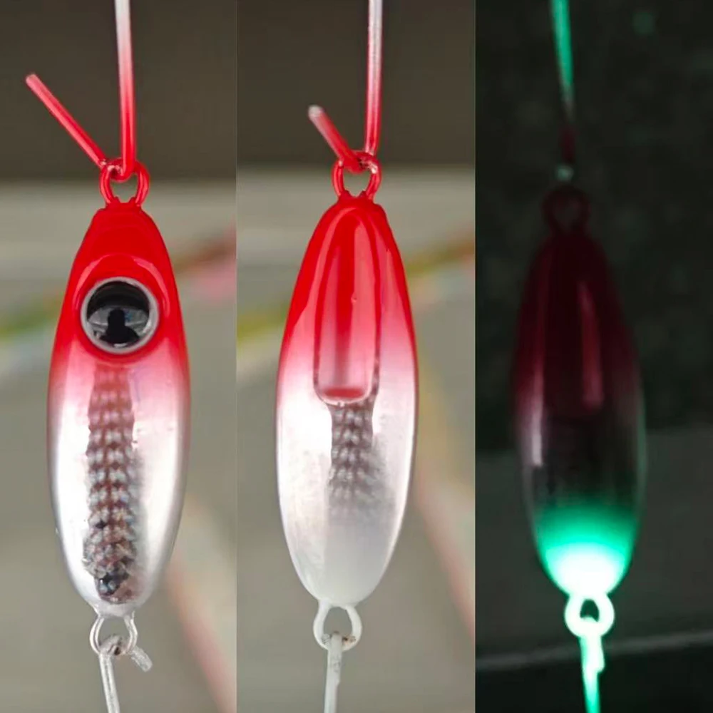 Leuchtende Mikro-Metall-Jigging-Angelköder 5,5g/10g/21g Ufer-Wurfköder Löffelköder Salzwasser Künstlicher Meeresfischköder – Detail 8