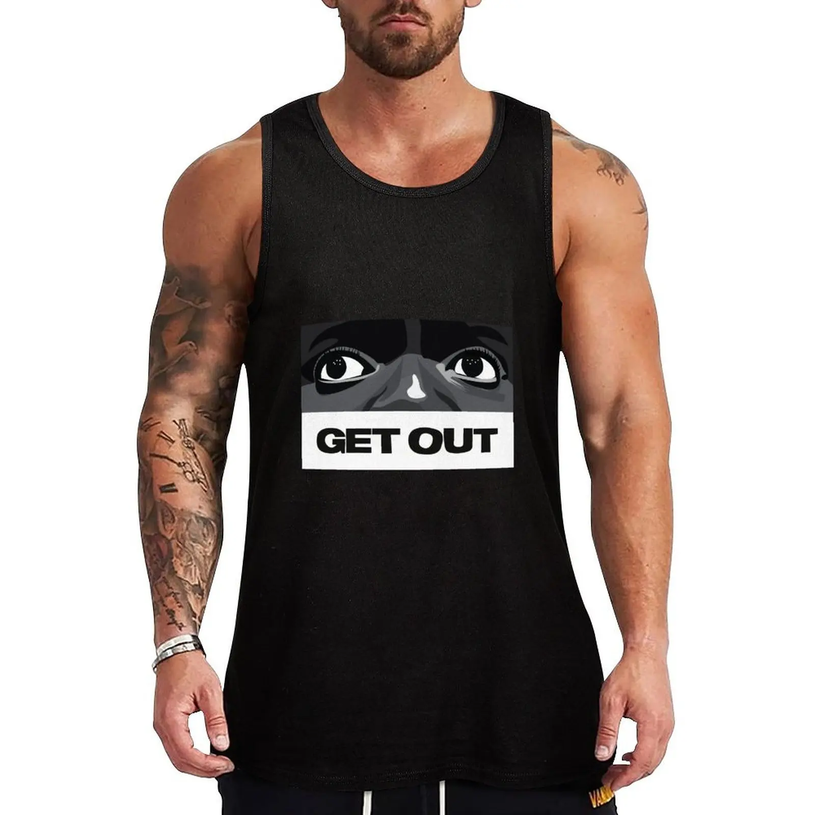 

Get Out Tank Top gym t shirt men gym shirt man sleeveless jackets bodybuilding for men