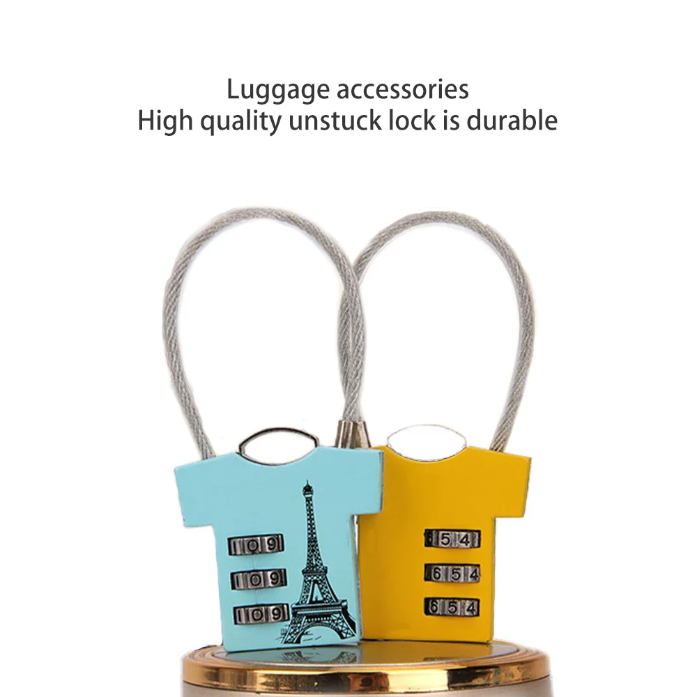 A replacement bag accessories Zinc alloy code lock wire rope bag backpack cartoon padlock backpack accessories