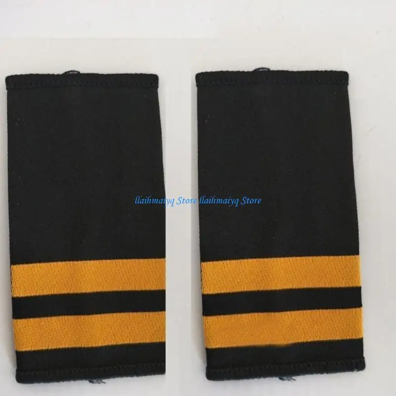 573B 2 Stück Kapitänsuniform-Epauletten, Pilotenuniform-Epauletten, Schulterbretter für Partys