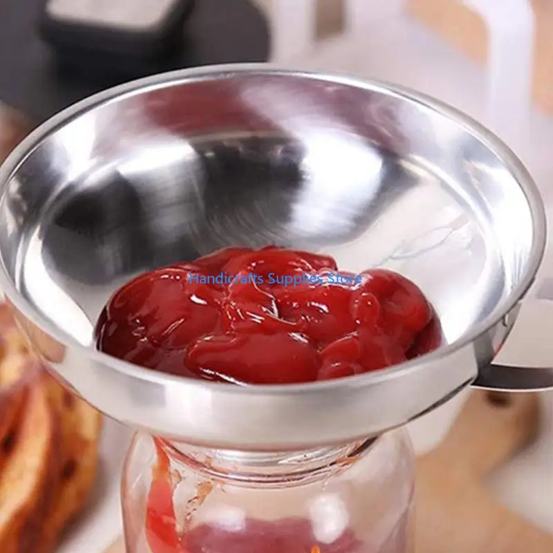 R1WA 4Pcs/set Canning Funnel Wide Mouth Regular Jars Transferring Dry Wet Ingredients