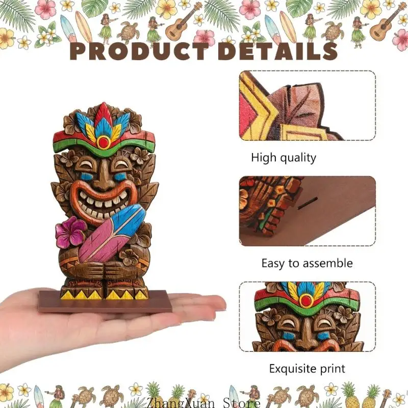 Tischfiguren-Set aus Holz, 8 bunte Partyfiguren für Präsentationen, 3 x – Detail 3