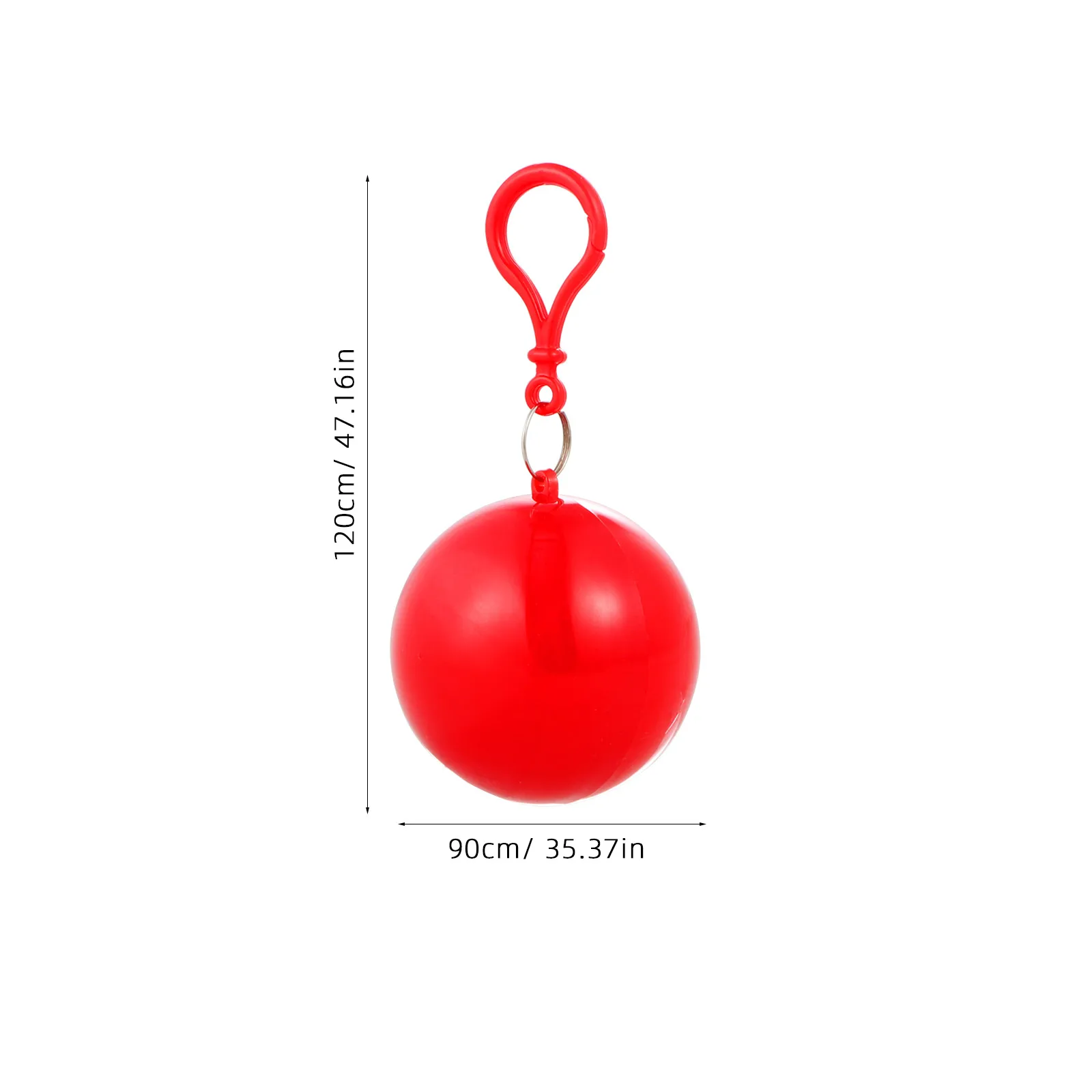 

4Pcs Disposable Raincoat Ball Lightweight Compact Poncho Keychain Storage for Camping Sports Family Outings White Yellow Red