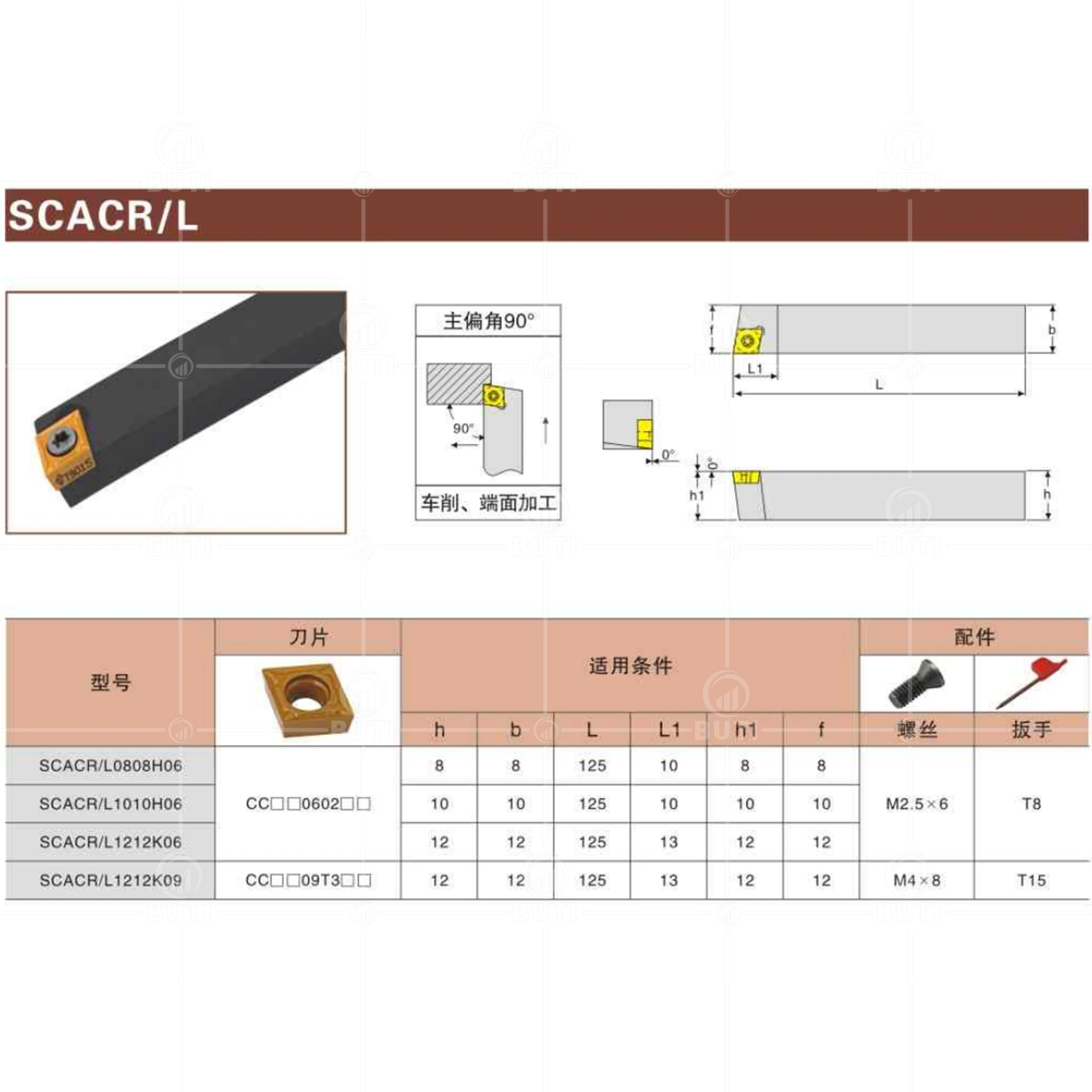 DESKAR 100% Original  SCACR0808 SCACR1010H06 External Turning Tools Arbor SCACR1212 SCACR1616H09 SCACR2020K09 CNC Lathe Holder