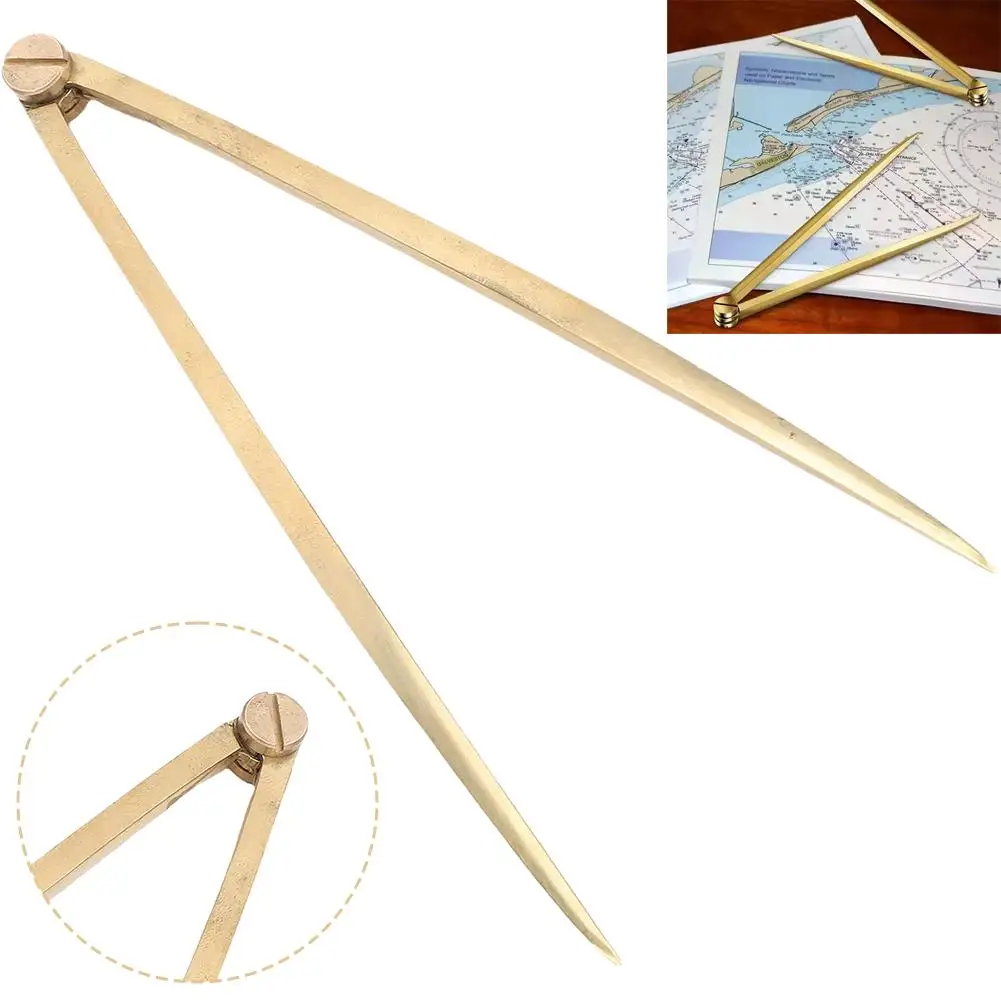 Brass Navigation Divider Nautical Charts Enhanced Accuracy Marine Navigation Tool For Sailing Boating Map Measurement Acces G6I5