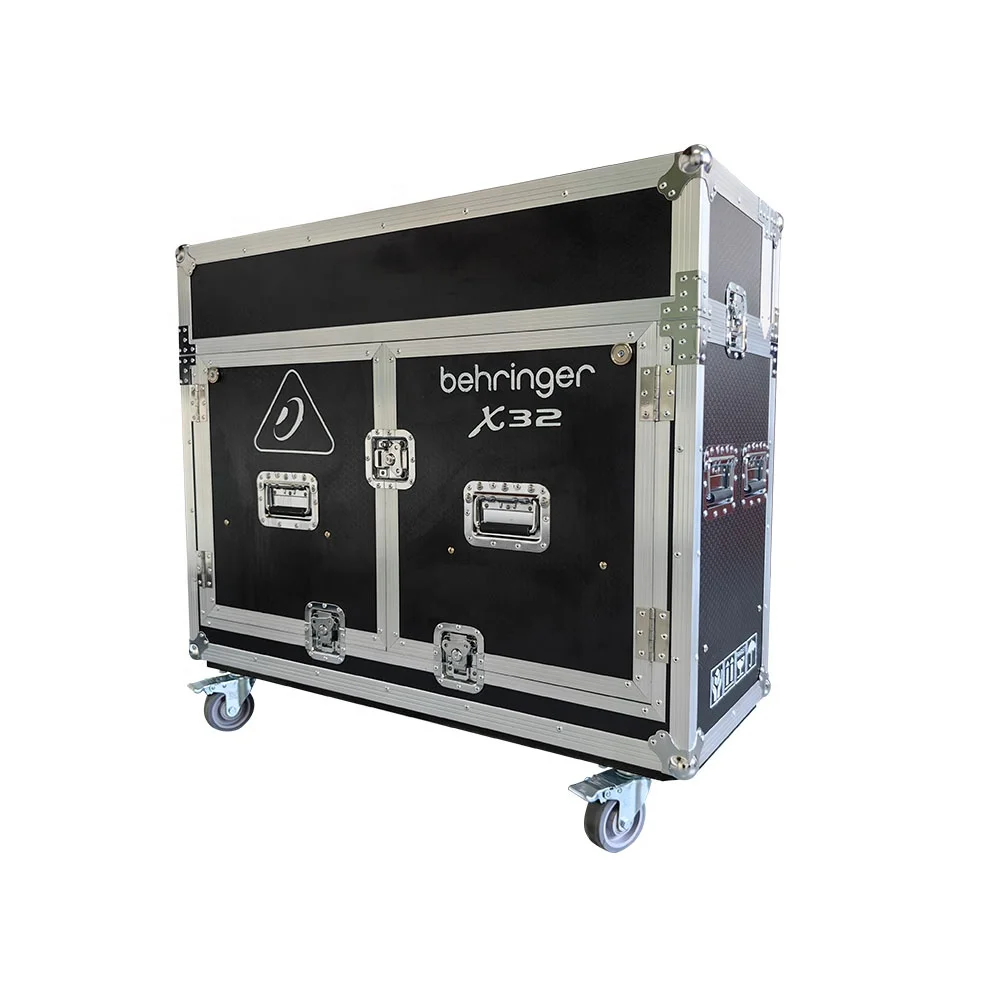 Customized Behringer X32 Digital Mixer Hydraulic Flight Case With Laptop Stand Outdoor Indoor Portable Flight Case